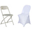 Stretch Spandex Chair Cover White for Folding Chairs - Reusable & Wrinkle-Resistant 160GSM Fitted Slipcover for a Polished Look