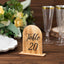 20-Pack 4.5" Wooden Arch Table Numbers, 1-20 Natural Rustic Table Number Placecard - Perfect for Wedding and Event Tables