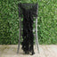 1 Set Chiffon Hoods Chair Sashes with Willow Ruffles Design Black - Stylish Decor for Weddings & Gatherings