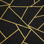 Polyester 9ft Table Runner Black with Gold Foil Modern Geometric Accent
