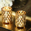 2-Pack Votive Candle Holders Gold Metal Diamond Cut Geometric Design - Perfect for Home DÃ©cor and Events 4"