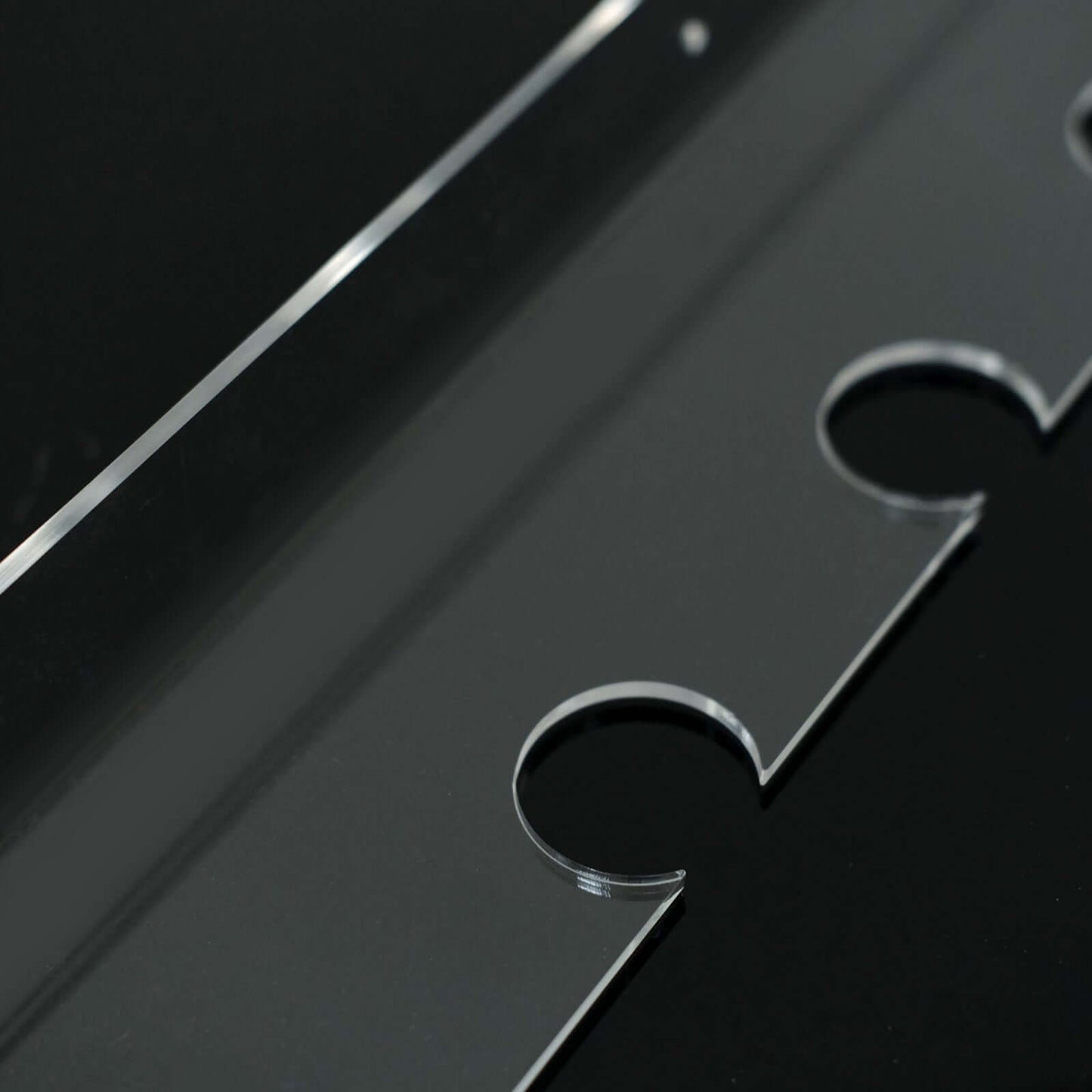 2-Pack Floating Wine Glass Holder Rack Clear Acrylic Holds 12, Wall Mounted Champagne Flute Stemware Hanging Shelves for Events & Home Bar 21"