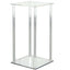 Acrylic Flower Vase Pillar Stand with Square Mirror Base Clear - Versatile Wedding Table Centerpiece 24"