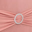 Spandex Chair Cover with Silver Rhinestone Buckled Sash Band Dusty Rose - Stretch Fitted Slipcover