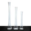 6-Pack Glass Eiffel Tower Vases Clear with Round Base - Tall Skinny Flower Bud Wedding Centerpieces 16"
