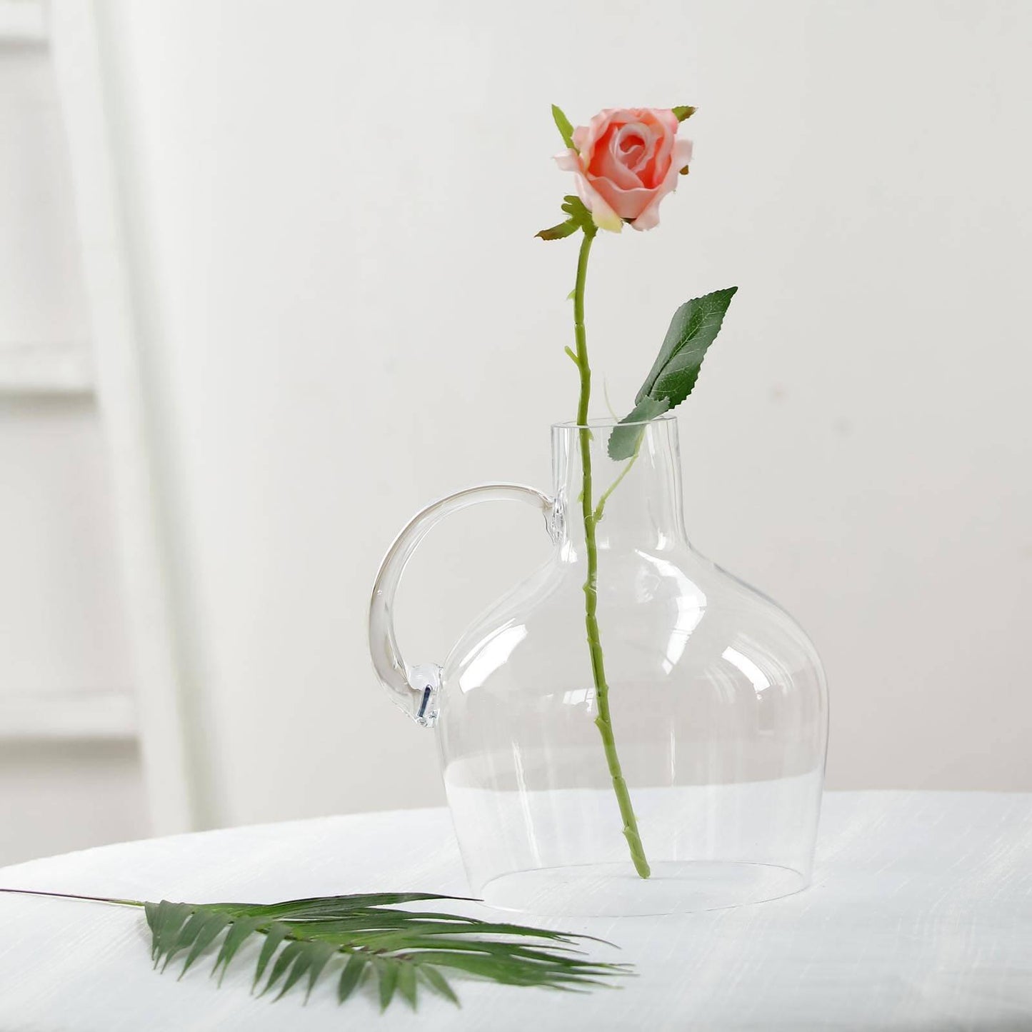 Glass Candle Holder Cloche Jar Dome Clear with Wooden Base - Stylish Centerpiece for Floral Displays 10"