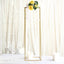 2-Pack Wedding Flower Stand Gold Metal Geometric Column Frame Rectangular - Versatile Floral Pedestal for Sophisticated Arrangements 40"