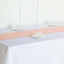 Polyester 9ft Table Runner Blush with Gold Foil Modern Geometric Accent