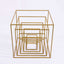 2-Pack Metal Flower Stands Gold Geometric Wedding Centerpieces Square Frame - Durable Display 12"