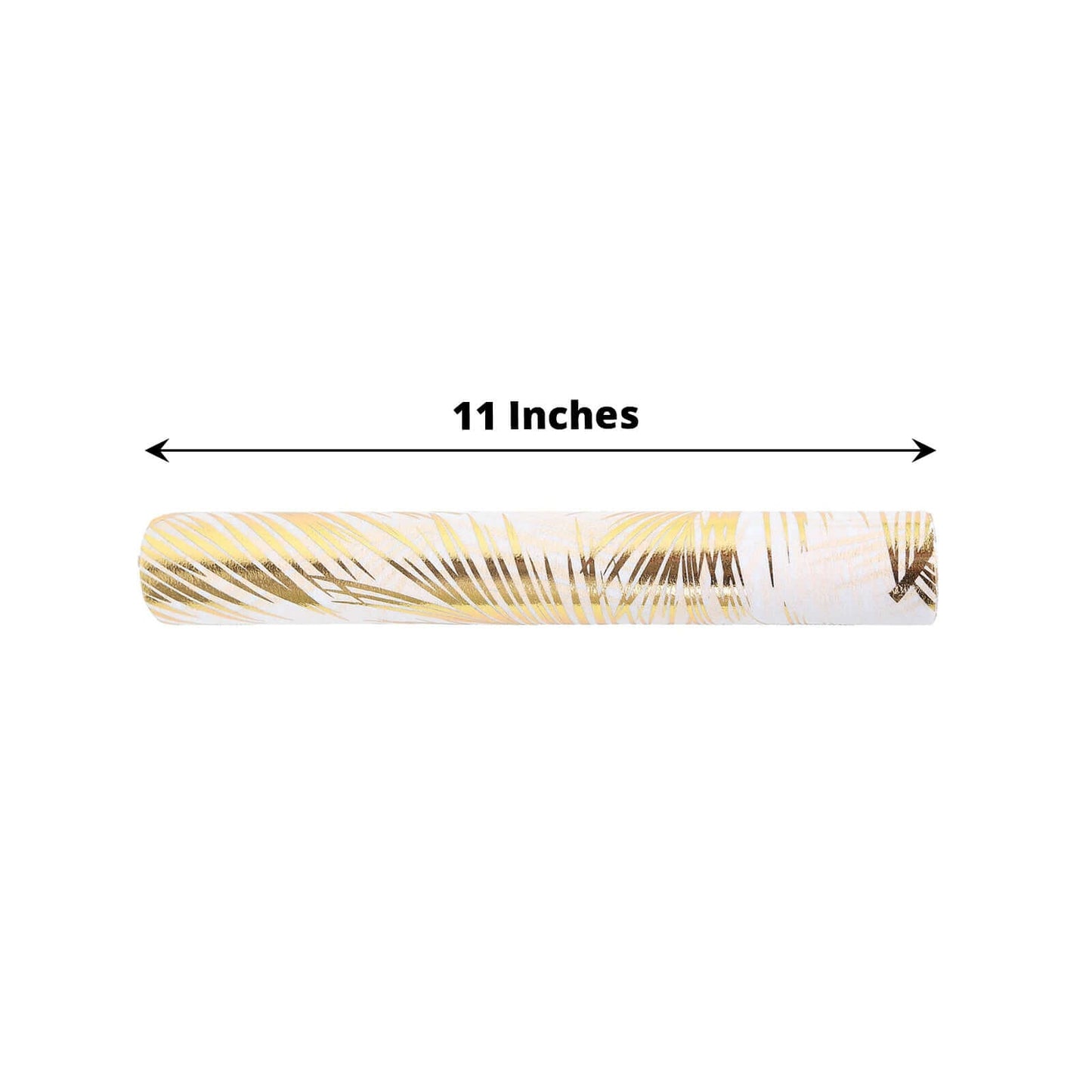 Disposable Table Runner Roll 108" Metallic Gold Foil Palm Leaves Print - Chic Non-Woven Tropical Table Decor for Events
