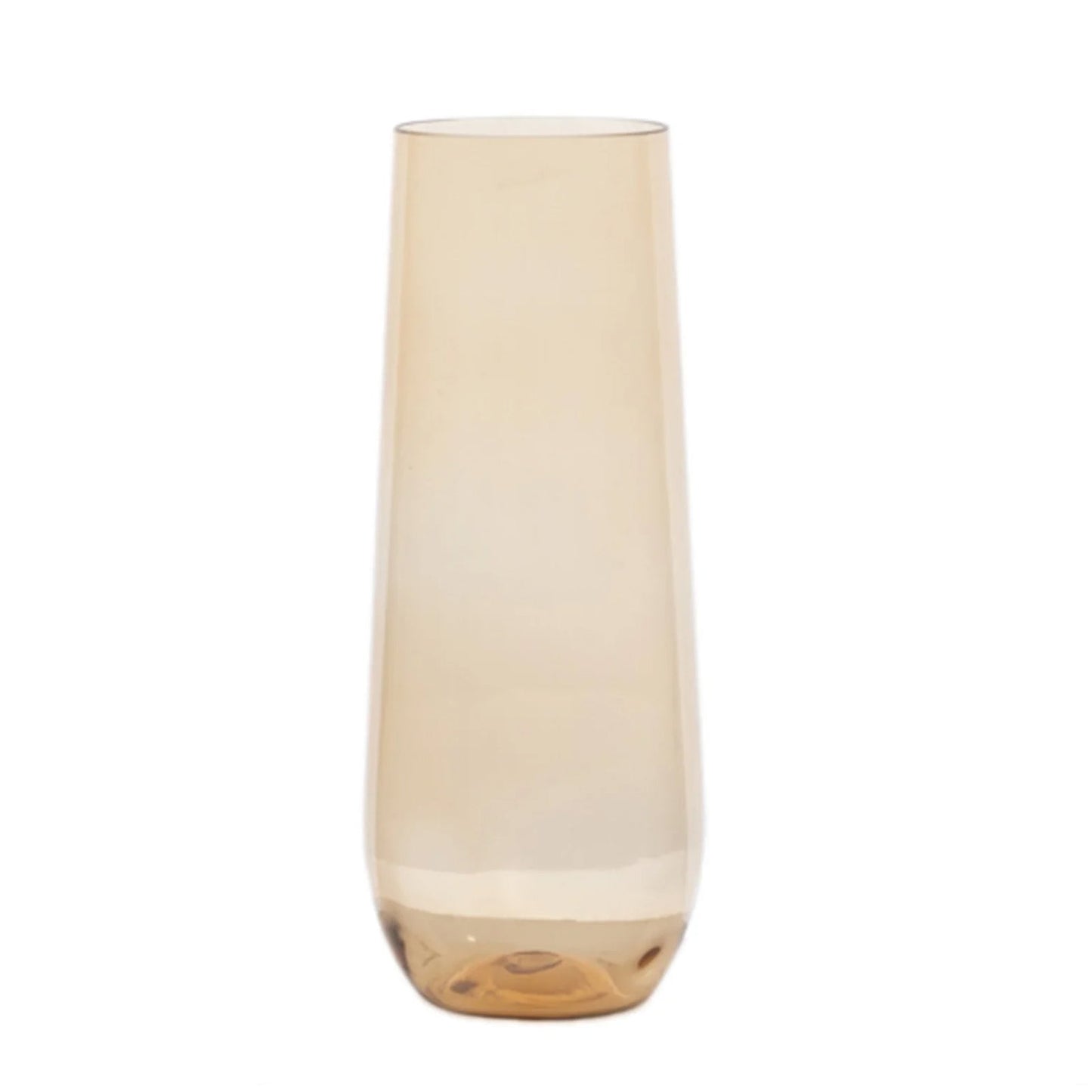 12 Pack Plastic Champagne Glasses in Amber Gold, Reusable Lightweight Champagne Flutes 9oz