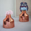 2-Pack Mercury Glass Vases Vessel Design Rose Gold - Stylish Flower Centerpieces for Events 8"