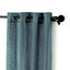 2 Pack Handmade Light Blue Faux Linen Curtains 52"x108", Curtain Panels With Chrome Grommets