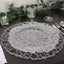 6-Pack Table Placemats Woven Fiber Design Silver Round - Disposable Mats for Dining and Events 15"