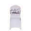 5 Pack Big Payette Sequin 13"x10" Chair Sash Bands Silver - Stylish Glittering Decor for Weddings & Gatherings