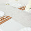 Plastic Woven Vinyl 13"x6ft Table Runner Metallic Silver - Non-Slip & Reversible Tabletop Decor