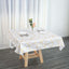 Polyester 54"x54" Square Tablecloth White with Gold Foil Geometric Pattern - Wrinkle-Resistant & Durable for Stylish Settings