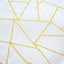 Polyester 60"x102" Rectangle Tablecloth White with Gold Foil Geometric Pattern - Wrinkle-Resistant and Durable Table Cover for Weddings & Events