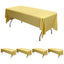5-Pack Plastic Table Covers Gold Rectangle - Reliable PVC Disposable Covers for Gatherings 54"x108"