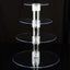 4-Tier Acrylic Round Cupcake Stand Clear - Buffet Party Tables 14"