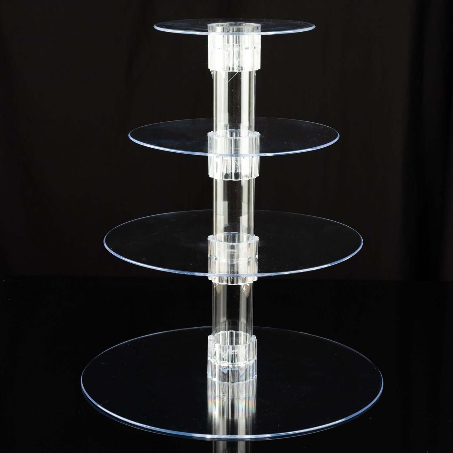 4-Tier Acrylic Round Cupcake Stand Clear - Buffet Party Tables 14"