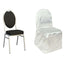 Satin Chair Covers for Banquet Chairs Ivory with Glossy Finish - Reusable Slipcovers