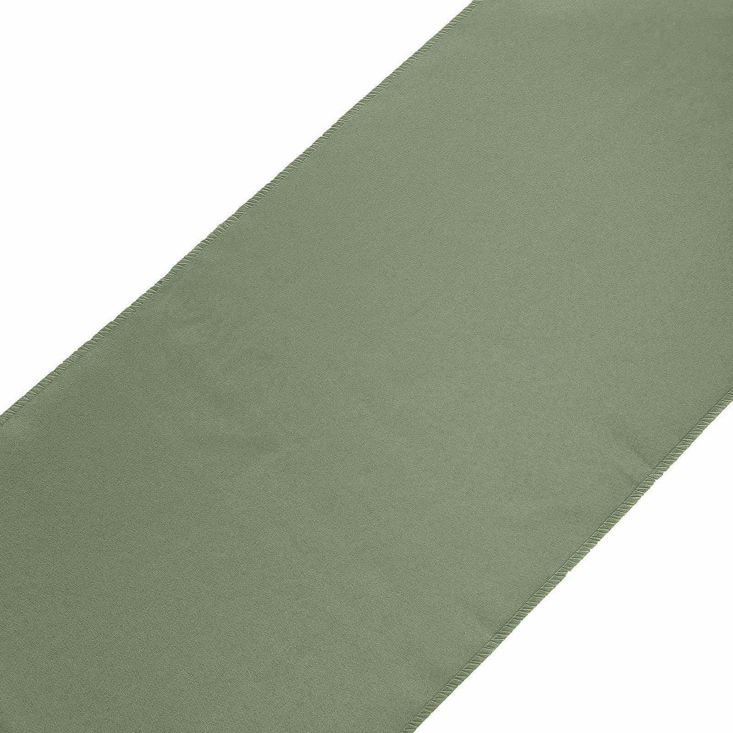 Polyester 12"x108" Table Runner Dusty Sage Green - Durable & Wrinkle-Resistant Table Decor