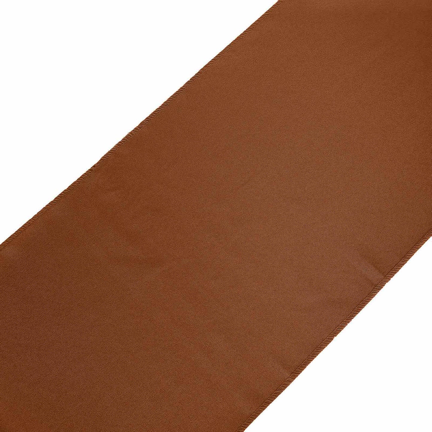 Polyester 12"x108" Table Runner Cinnamon Brown - Durable & Wrinkle-Resistant Table Decor