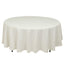 Cotton Blend 108" Round Tablecloth Ivory - Wrinkle-Resistant Design