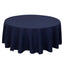 Cotton Blend 108" Round Tablecloth Navy Blue - Wrinkle-Resistant Design