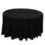 Cotton Blend 120" Round Tablecloth Black - Seamless Wrinkle-Resistant Table Cover