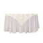 Cotton Blend 54"x54" Table Overlay Square Tablecloth Ivory - Wrinkle-Resistant Table Topper