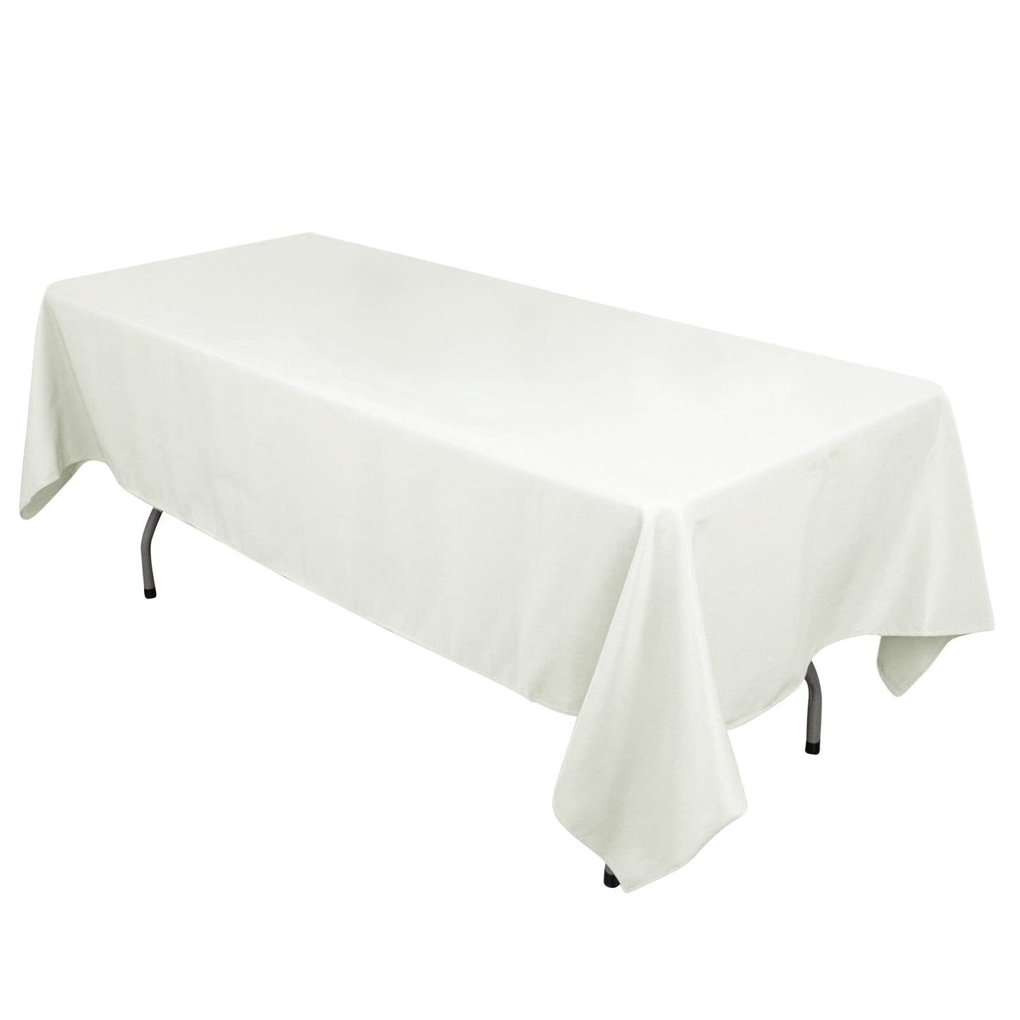 Cotton Blend 60"x102" Rectangle Tablecloth Ivory - Wrinkle-Resistant Table Cover