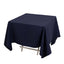 Cotton Blend 70"x70" Square Tablecloth Navy Blue - Wrinkle-Resistant Fabric Table Cover