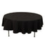 Cotton Blend 90" Round Tablecloth Black - Wrinkle-Resistant Table Cover