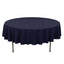 Cotton Blend 90" Round Tablecloth Navy Blue - Wrinkle-Resistant Table Cover