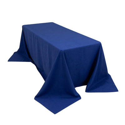 Cotton Blend 90’’x132’’ Rectangle Tablecloth Royal Blue - Seamless Wrinkle-Resistant Table Cover - Tablecloths