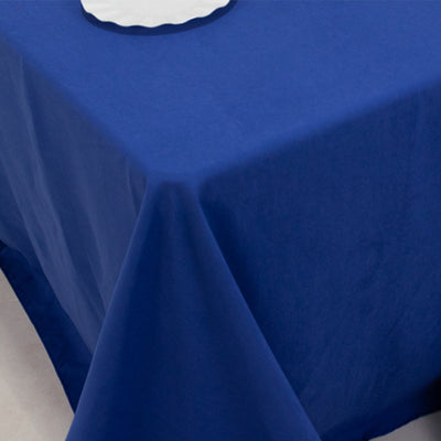 Cotton Blend 90’’x132’’ Rectangle Tablecloth Royal Blue - Seamless Wrinkle-Resistant Table Cover - Tablecloths