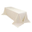 Cotton Blend 90"x156" Rectangle Tablecloth Ivory - Seamless Wrinkle-Resistant Table Cover