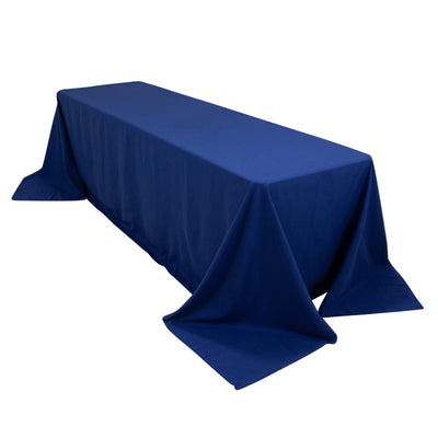 Cotton Blend 90’’x156’’ Rectangle Tablecloth Royal Blue - Seamless Wrinkle-Resistant Table Cover - Tablecloths