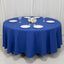 Cotton Blend 108" Round Tablecloth Royal Blue - Wrinkle-Resistant Design