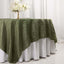 Taffeta 90"x90" Table Overlay Square Tablecloth Dusty Sage Green - Accordion Crinkle Table Cover