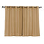 2 Pack Handmade Natural Faux Linen Curtains 52"x64", Curtain Panels With Chrome Grommets