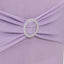 Spandex Chair Cover with Silver Rhinestone Buckled Sash Band Lavender Lilac - Stretch Fitted Slipcover