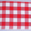 5 Pack Polyester Chair Sashes Red/White Buffalo Plaid - Durable & Reusable Chair Bows 6"x108"
