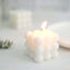 2-Pack Decorative Paraffin Wax Candles Bubble Cube Design White - Unscented Long Burning Pillar Candle Set 2"