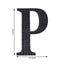 Decorative Rhinestone Alphabet "P" Letter Stickers, Glitter Adhesive Craft Letters Black DIY Sparkle Embellishments 4"