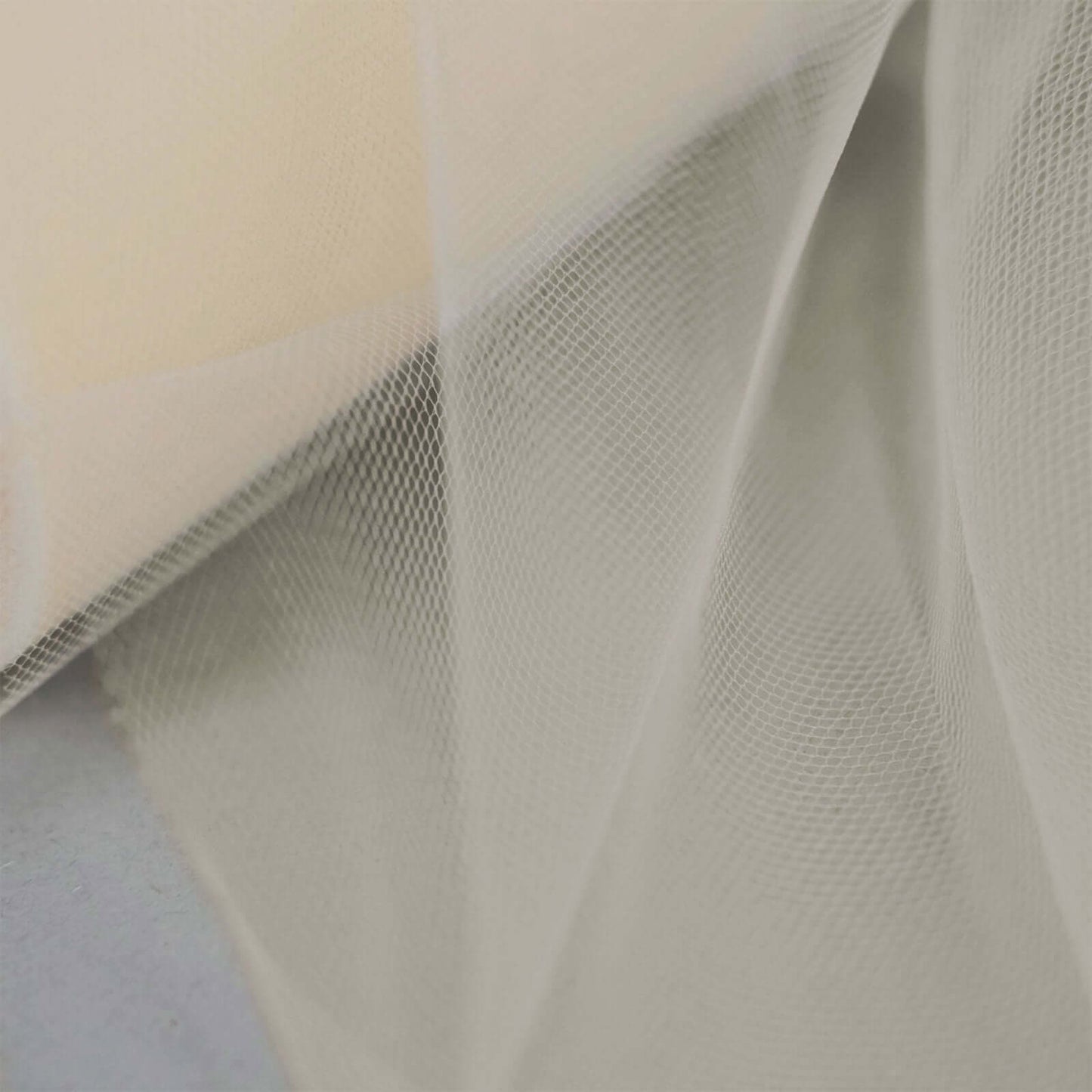 6"x100 Yards Beige Tulle Fabric Bolt, Sheer Fabric Spool Roll For Crafts