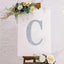 Decorative Rhinestone Alphabet "C" Letter Stickers, Glitter Adhesive Craft Letters Silver DIY Sparkle Embellishments 8"
