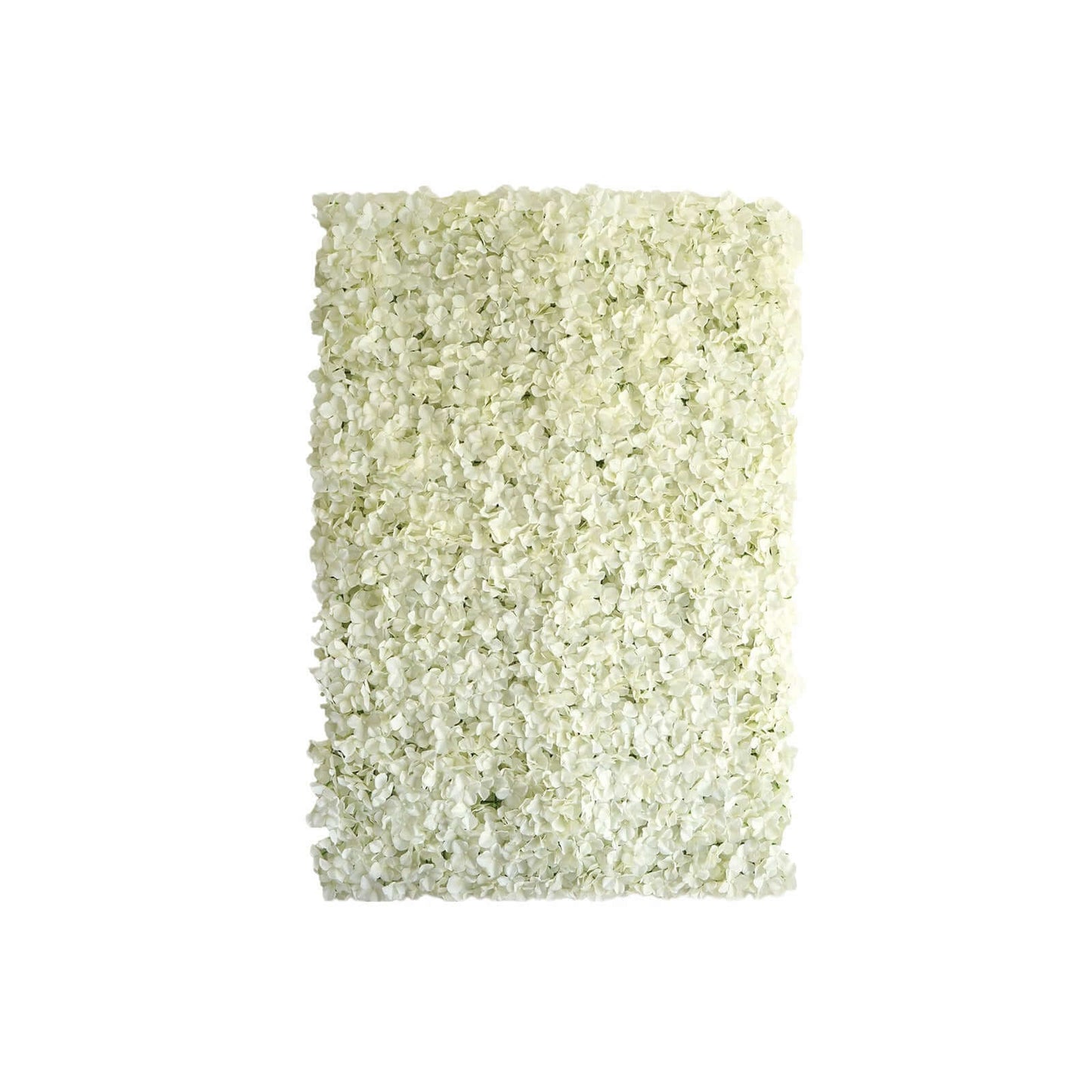 11 Sq ft. Cream UV Protected Hydrangea Flower Wall Mat Backdrop - 4 Artificial Panels